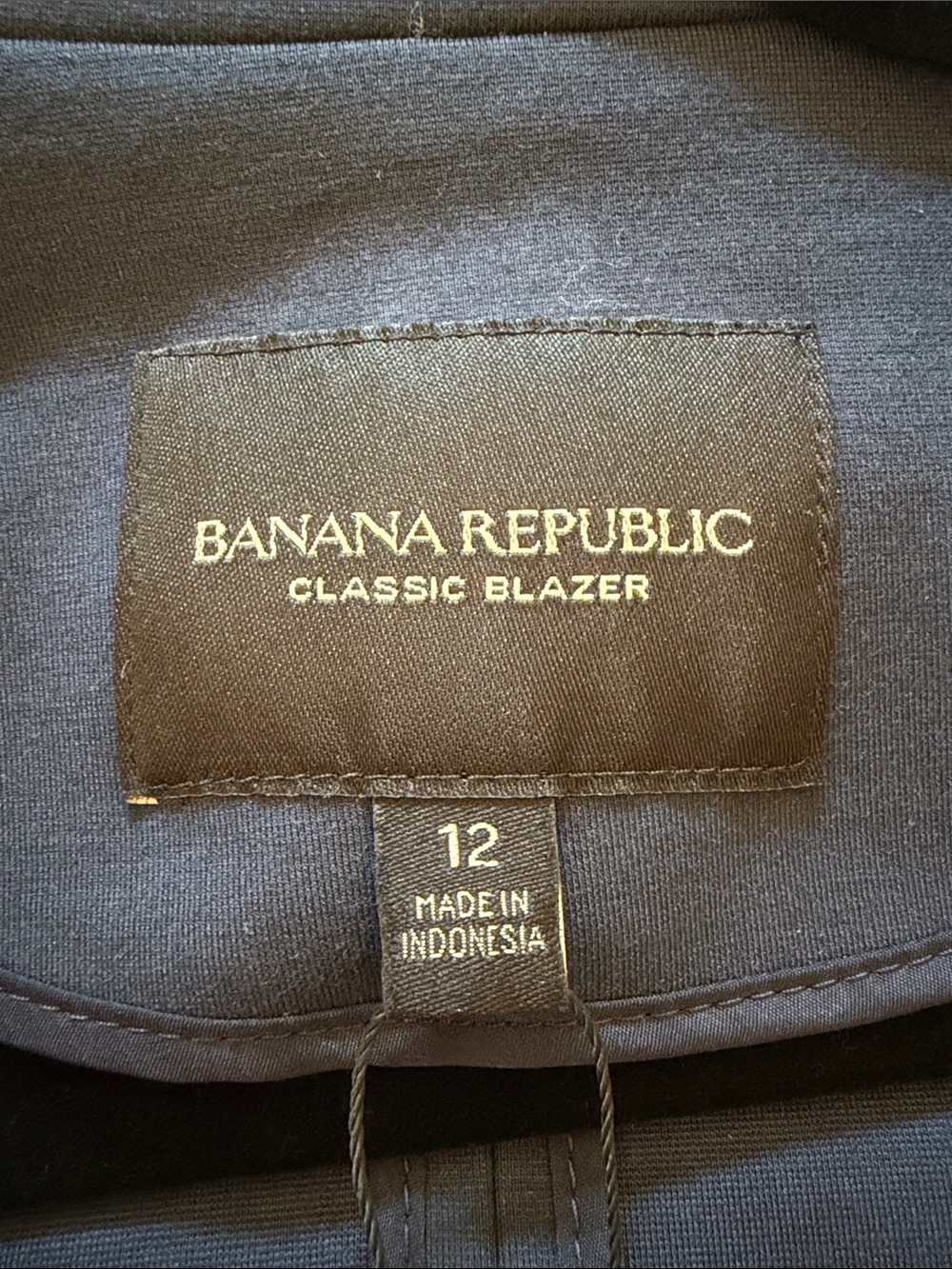 NWT Banana Republic Navy Classic Blazer with Red & White Striped Collar - Picture 5 of 5
